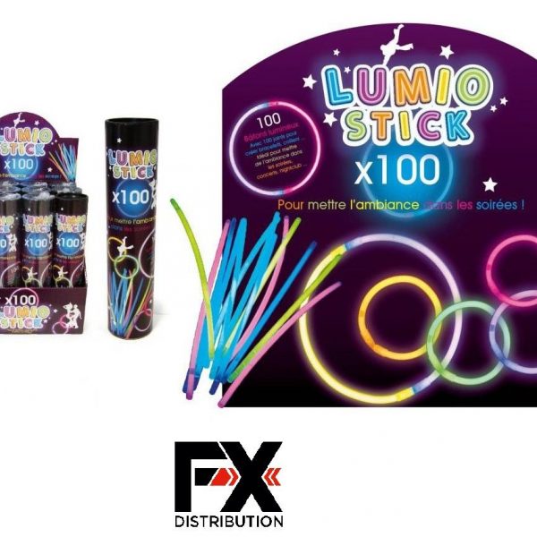 100 bracelets fluorescents coloris assortis